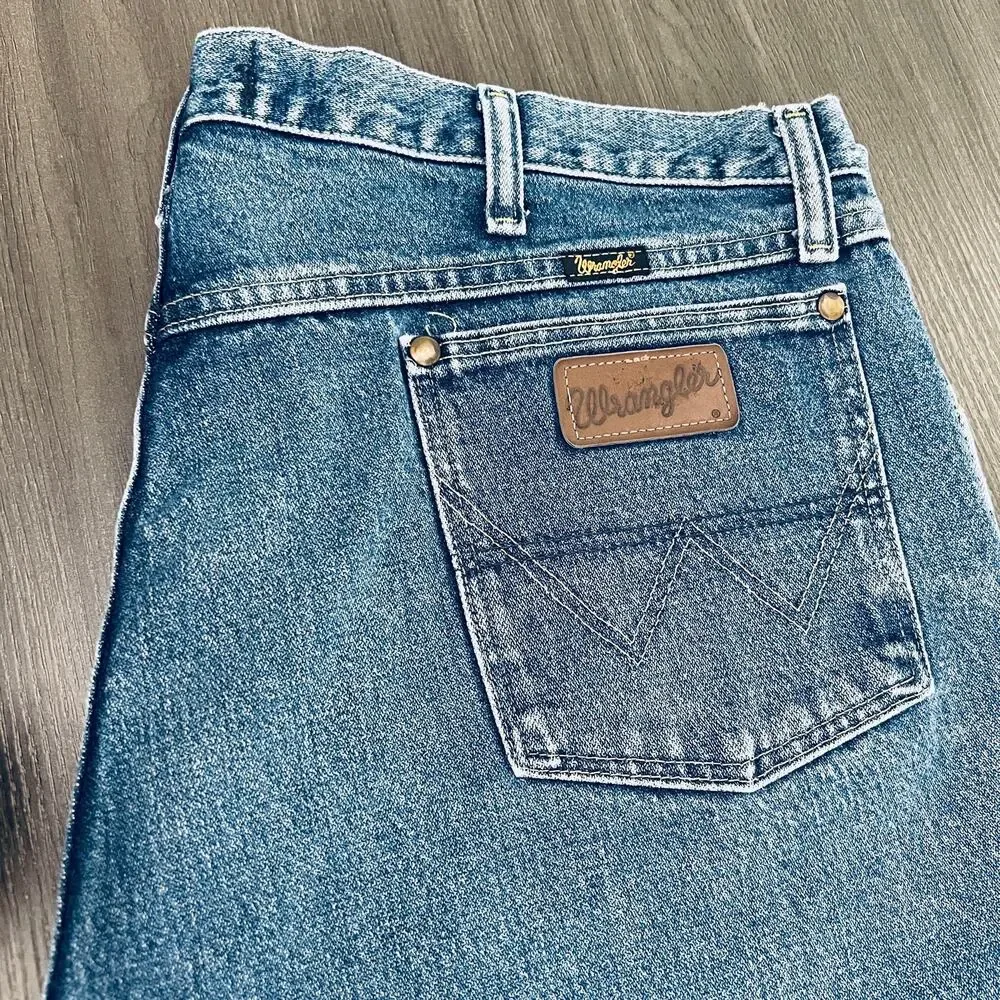 Wrangler George Strait Jeans Mens 40X34 Blue Denim Pants Cowboy Cut Western Work